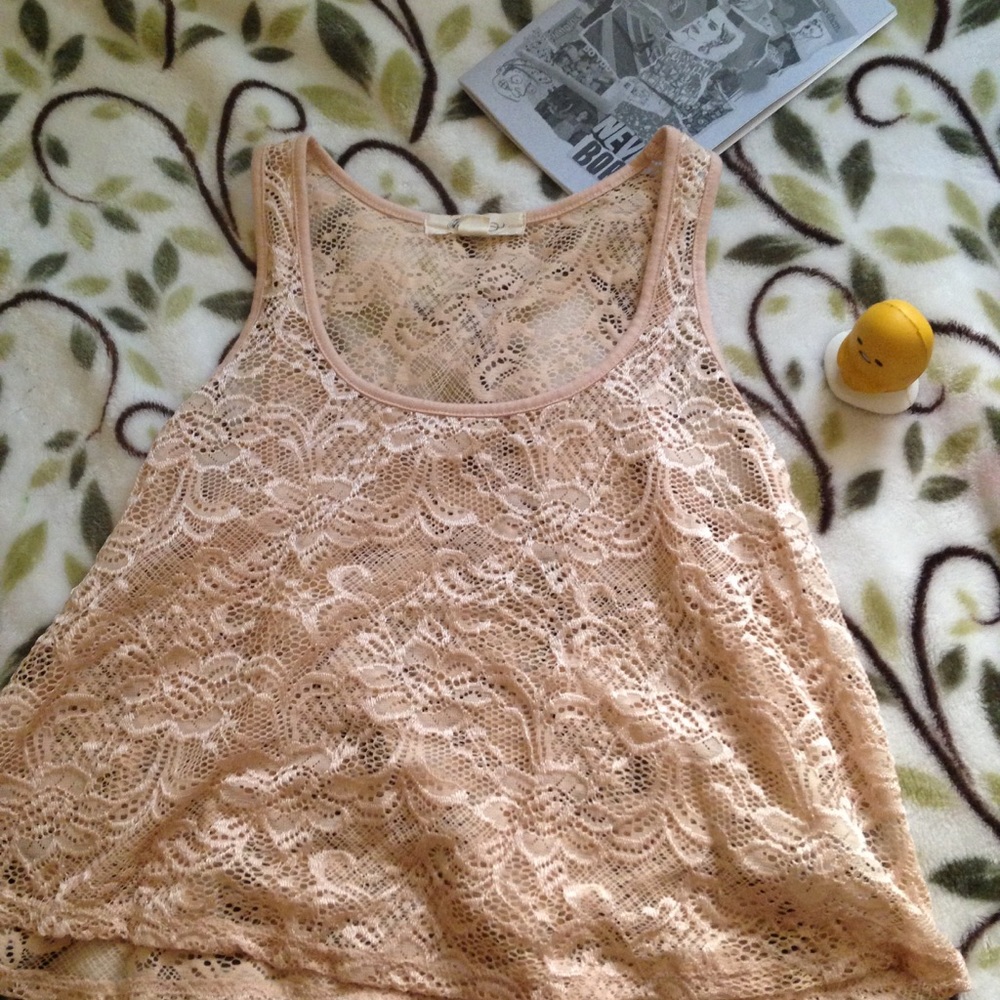 F21 Lace Crochet Crop Top